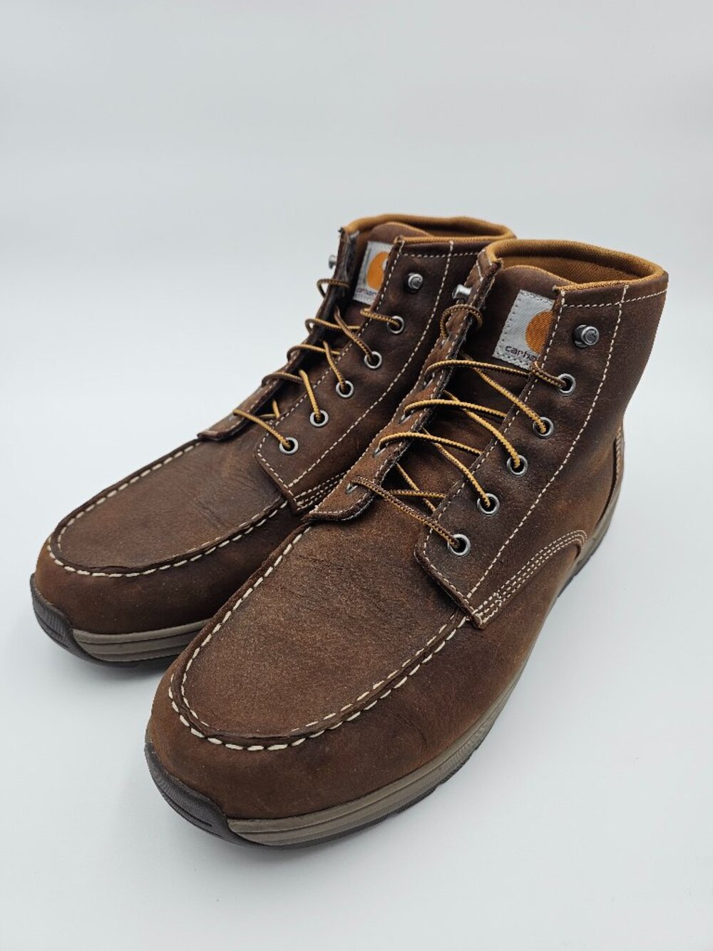 Carhartt CMX4023 Lightweight Leather Moc Toe Chukka Brown Men's Size 13 M- NEW